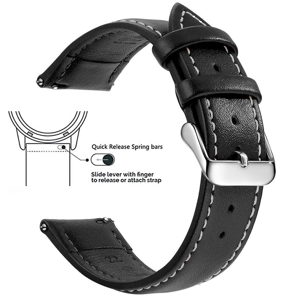 Cinturino per Orologio in Vera Pelle Piena, Rilascio Rapido 12/14/16/18/19/20/21/22/24 mm Cinturini per Orologio, Cinturini di Ricambio per Uomo Donna