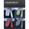 HIBEYO Key Fob Cover for 2018 2019 2020 2021 2022 Hyundai Santa Fe Venue Kona Veloster Palisade Elantra GT Accessories with Keychians Key Case Shell