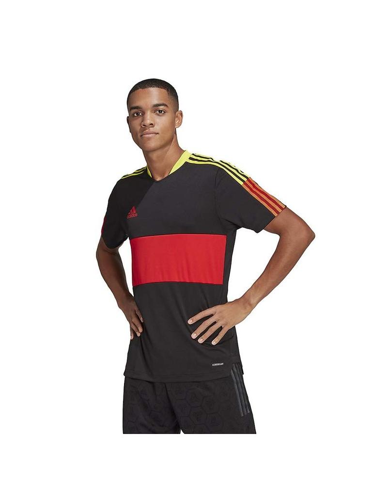 Adidas Tiro 21 Size M Jersey, Black/Vivid Red/Acid Yellow,