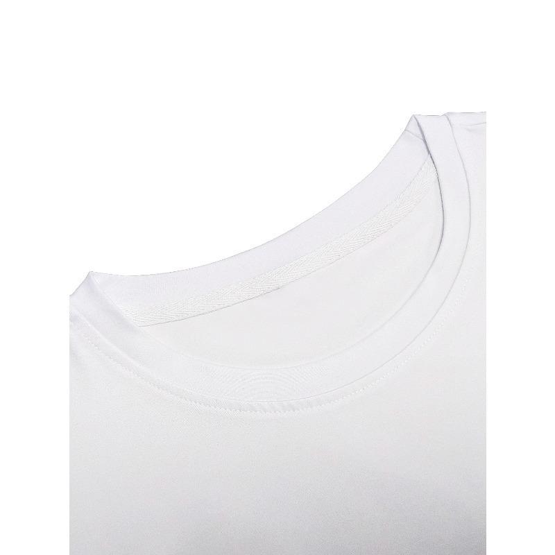 Europäische Größen Herren Sunset Kokospalme Letter Print Rundhals T-Shirt, Sommer Outdoor Sport Kurzarm
