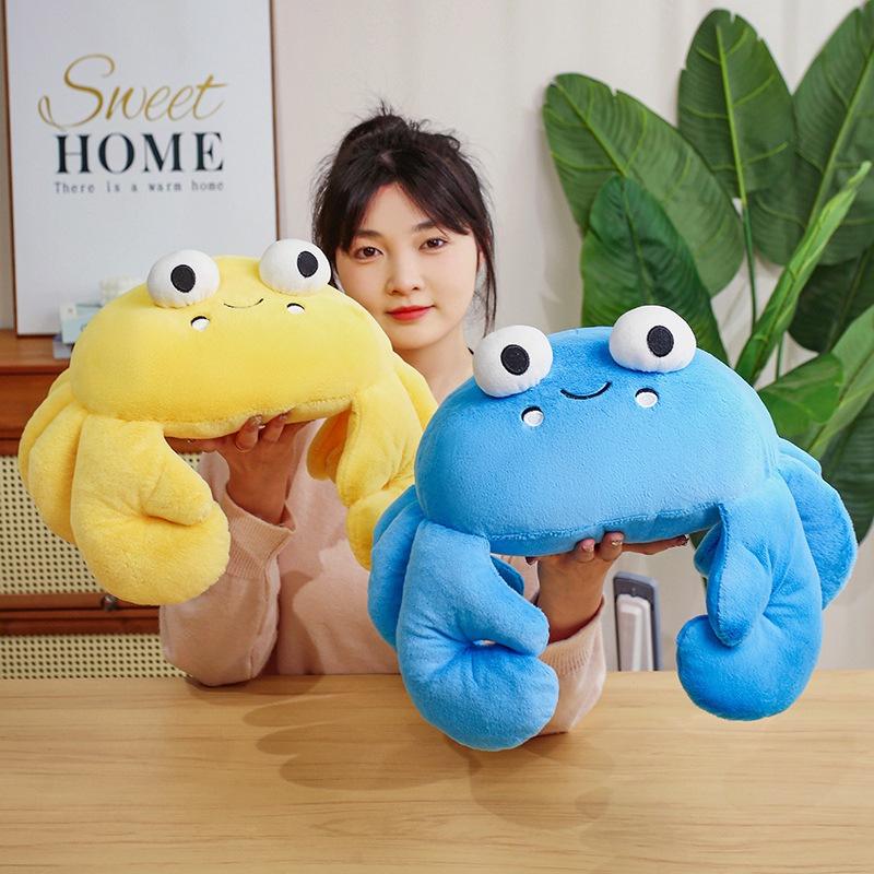 Cartoon Soft Little Crab Doll Plush Toy Lying Down Crab Doll Children Accompany Soothing Pillow Rag Doll