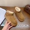 Thick-soled Versatile Snow Boots for Women To Wear Outside the Winter New Warm Heightening Non-slip Waterproof Small Cotton Shoes Large Size