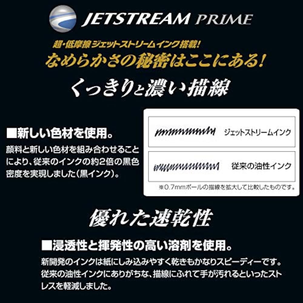 Mitsubishi Pencil Ballpoint Pen Refill Jetstream Prime 0.38 Single Color Black SXR60038.24
