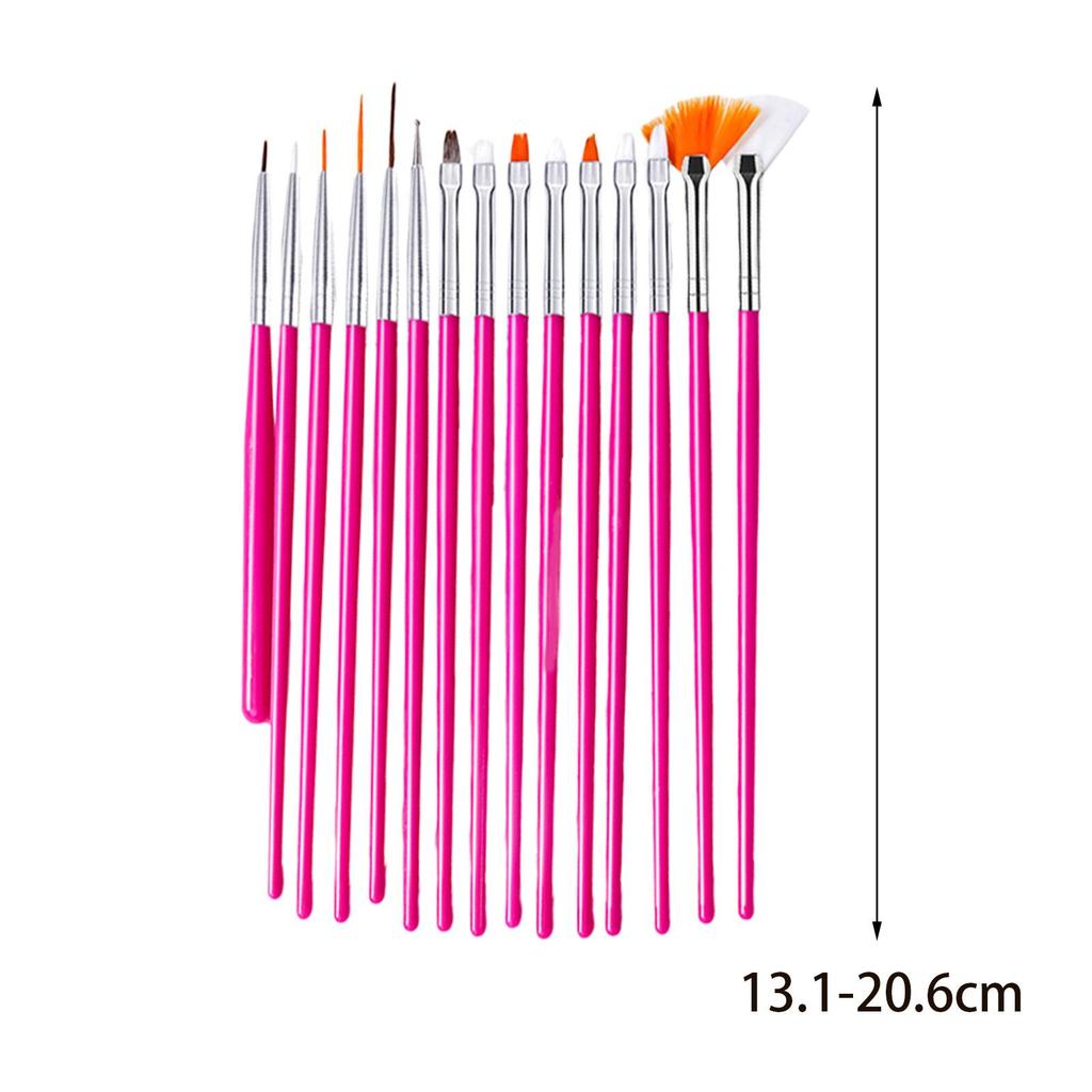 15 Pieces Nail Dotting Pen Painting Art Drawing Pencil Manicure Tool Liner Brush for Beautiful and