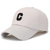 C Letter Embroidery Baseball Cap Sun Protection Peaked Cap Breathable Outdoors