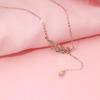 Rose Gold Plated Fashion Maple Leaf Purple Gold Classic Color Gold Clavicle Necklace