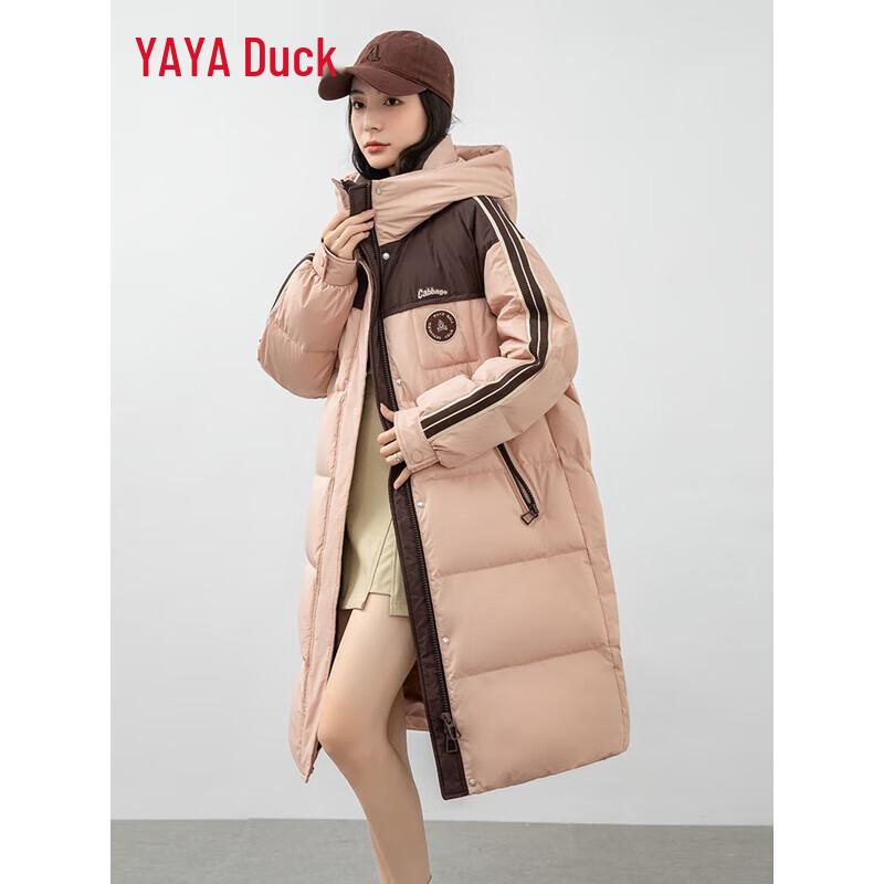 YAYA Women's Long Over-the-Knee Thickened Down Jacket
