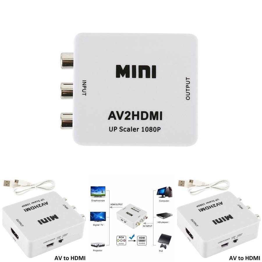 Miniav To Hdmi Converter Cable With High Speed Transmission For Home Theater Setup