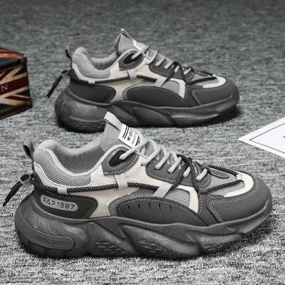 Herrenschuhe Herbst Atmungsaktives Mesh Sportschuhe Sneaker Trend Vielseitig Höhenerhöhend Lässig Rutschfest Laufschuhe