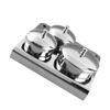 3pcs Stainless Steel Nail Art Mini Powder & Liquid Set Cans Storage Box Compact Manicure Tools