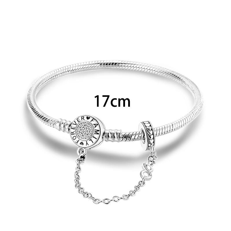 925 Silver Snake Bone Chain Bracelet 17-20CM Guardian Eternal Home Safety DIY Charm Jewelry Gifts for Women