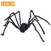 Halloween Plush Spider 30-200cm Outdoor Giant Spider Decor Chamber Prank Black Spider, Horror Halloween Decoration Party Prop