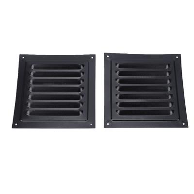 2PCS Attic Vent with Protective Mesh Aluminum Wall Vent   Louver Ventilation Grille for Exterior Door Garage Ceiling