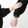 KLON Skeleton Clear Transparent Leather Strap Wristwatch Matching Unisex Stylish Simple KLON INVISIBLE UNIVERSAL SHAPES 38mm [Pair Watches] Men's