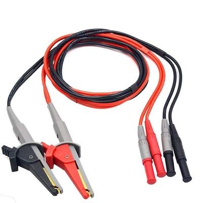 Silicone Test Cable With 4Mm Banana Plug Test Lead For Battery Internal Resistance LCR Tester Crocodile Clips Included