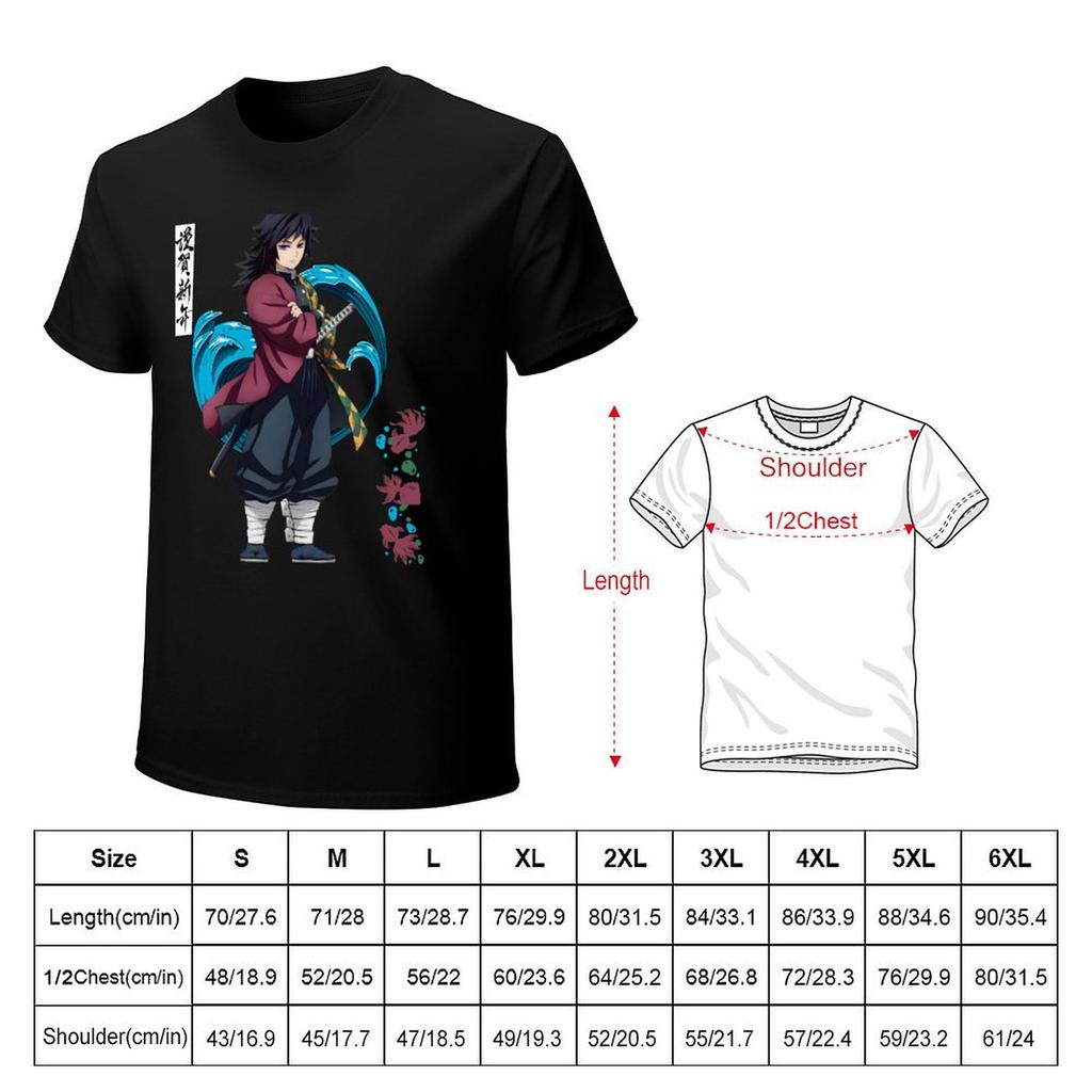Water Hashira  Giyu Tomioka TShirt funny costumes rapper graphic tees blue archive Tshirts for men cotton