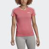 Adidas Logo Sport Casual Three Stripes Round Neck Breathable Training Fitness Short Sleeve T-Shirt Women T-Shirt Watermelon-Red EI0766