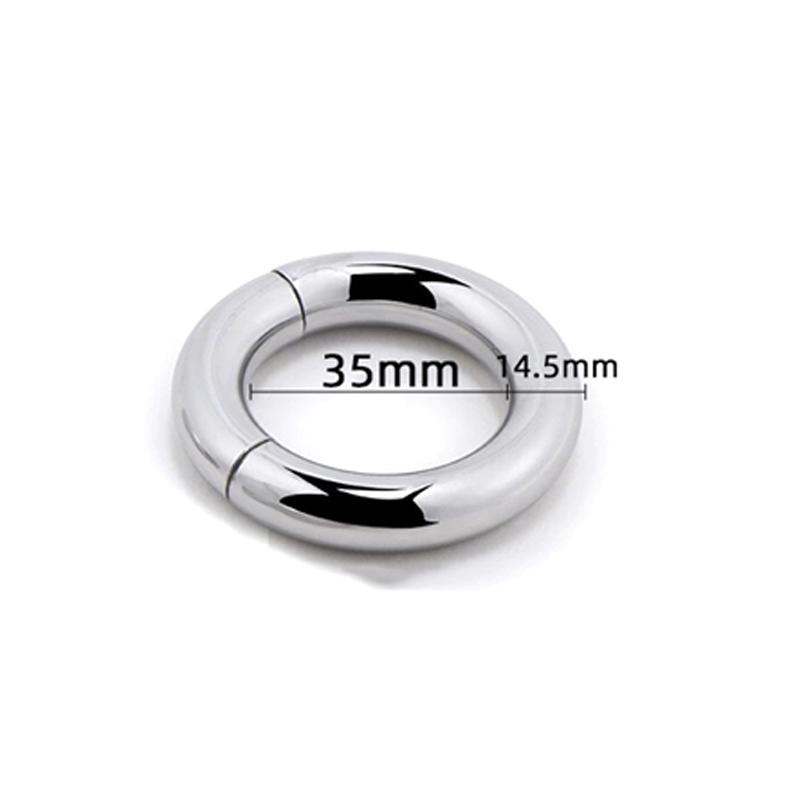 Metal Magnetic Scrotum Stretcher Penis Cock Lock Ring Heavy Male Metal Ball Scrotum Stretcher Delay Ejaculation BDSM Sex Toy