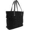 Chanel New Travel Line Tote GM Tote Bag A15825 Black Nylon Canvas Women Used