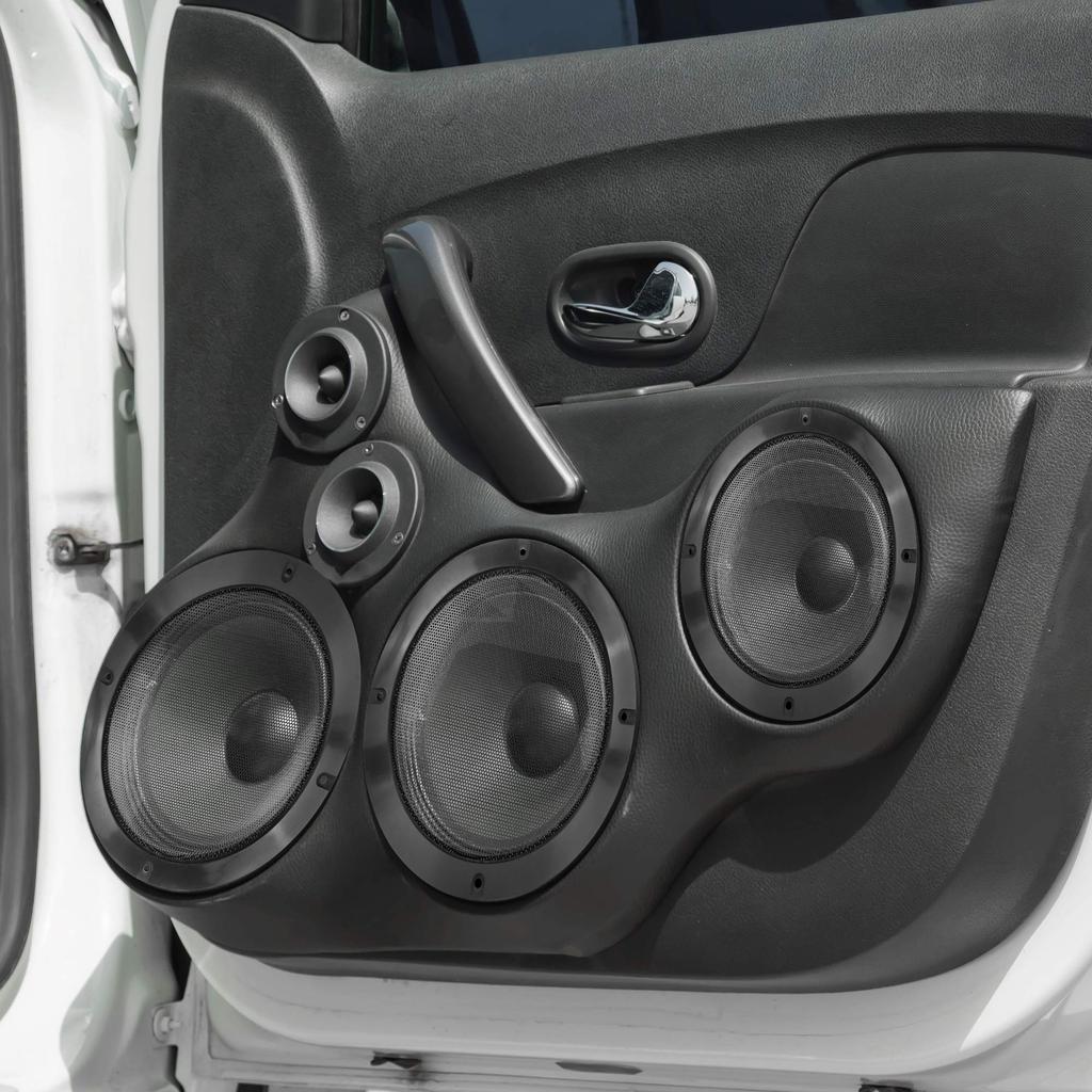 uxcell Speaker Grille Glossy Audio Speaker Cover Mesh Subwoofer Grille Protector Metal Black 2 Pack 6.5 Inch