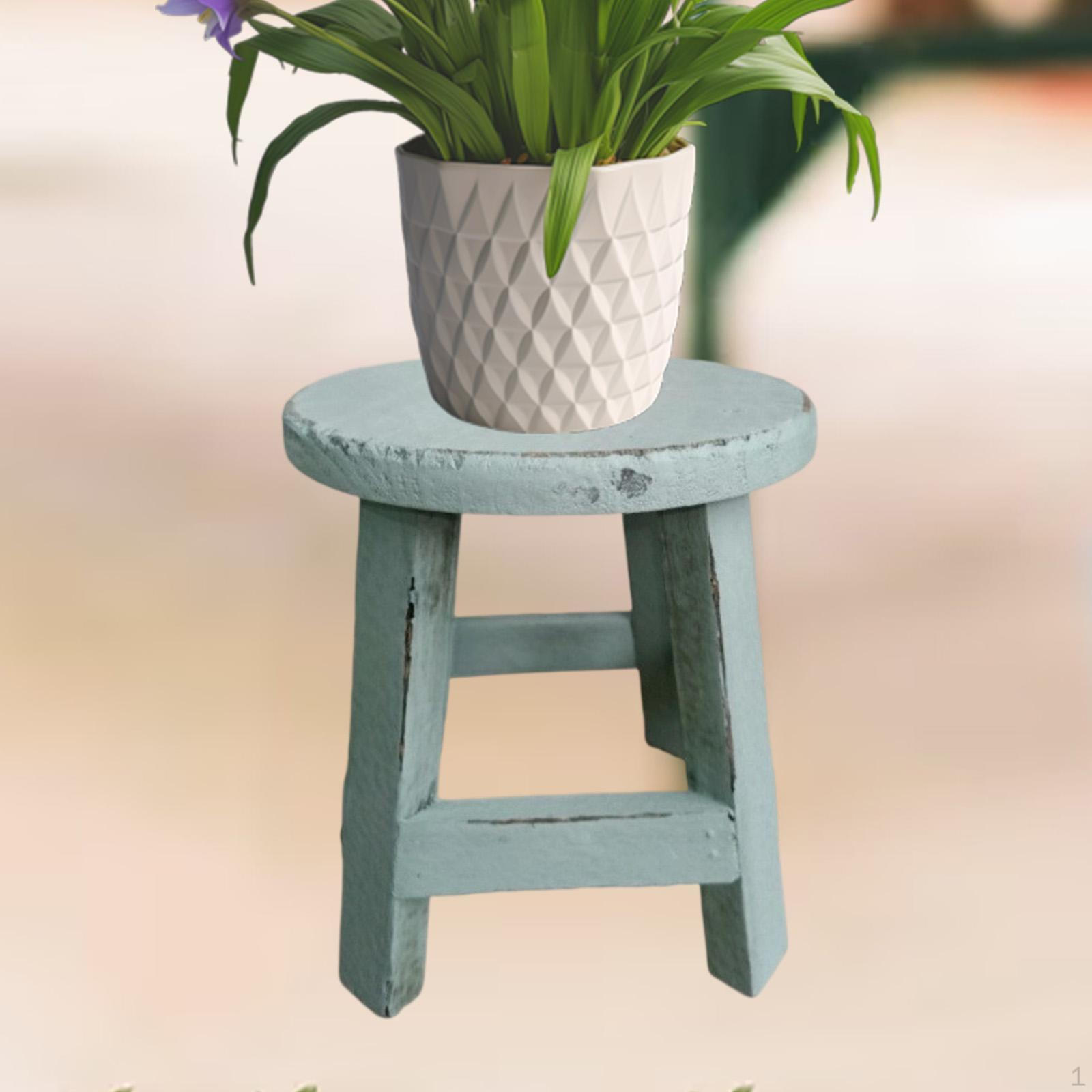 

Подставка для цветочного горшка с деревянной конструкцией для настольного использования синий