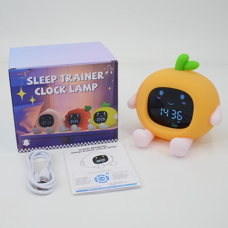 Fruit series alarm clock light children significant other alarm clock creative design mobile phone holder pat color night light