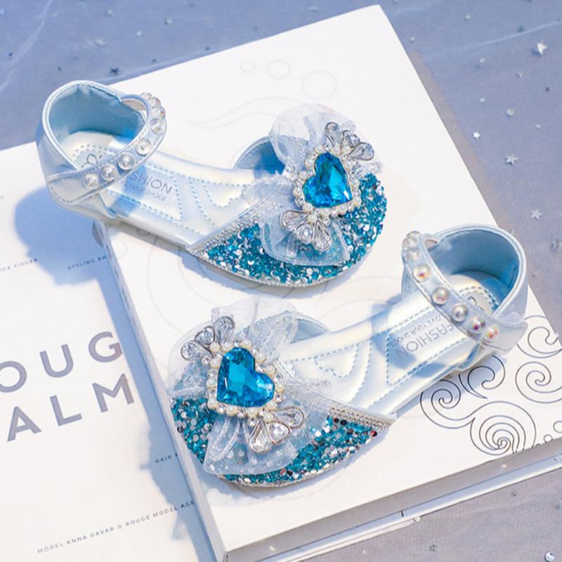Sandale de Fete Modă de Vară Pantofi de Prințesă cu Diamante Pantofi de Cristal pentru Copii Bebeluși Copii Eleganța Fetelor