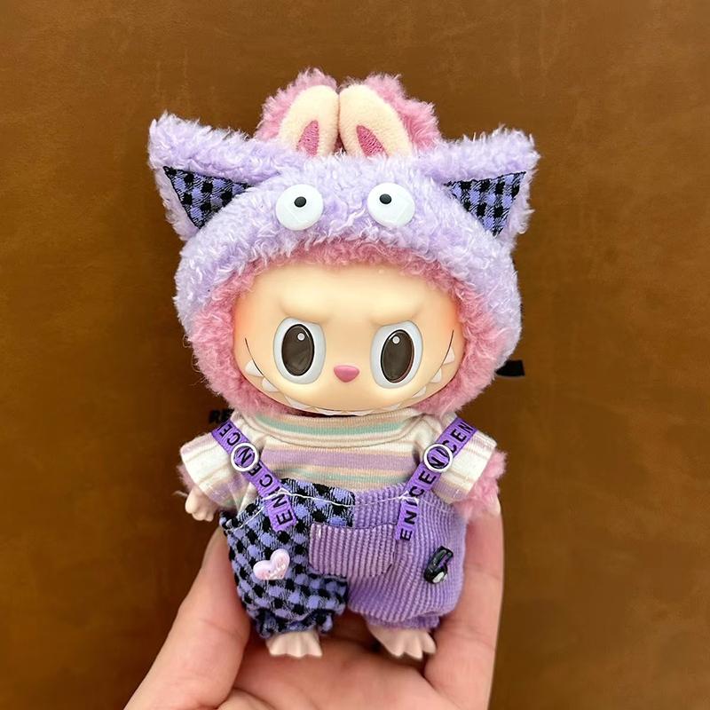 Labubu Plush Doll Clothes Plush Doll Changing Clothes Dolll Clothes Suit Cartoon Cute Clothes Dolls Accessories Gift