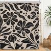 Estetica Minimalista Astratta Moderno Set Tenda Doccia Pianta Foglia Arancione Telo in Poliestere Tenda da Bagno con Ganci