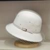 Autumn Winter 100% Wool Hat Bell Hat Women's French Elegant Retro Hepburn Autumn and Winter Celebrity Pearl Wool Felt Bucket Hat