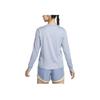Nike Dri-FIT Solid Color Round Neck Quick-Dry Casual Long Sleeve T-Shirt Women Tops Light-Blue FB4298-440