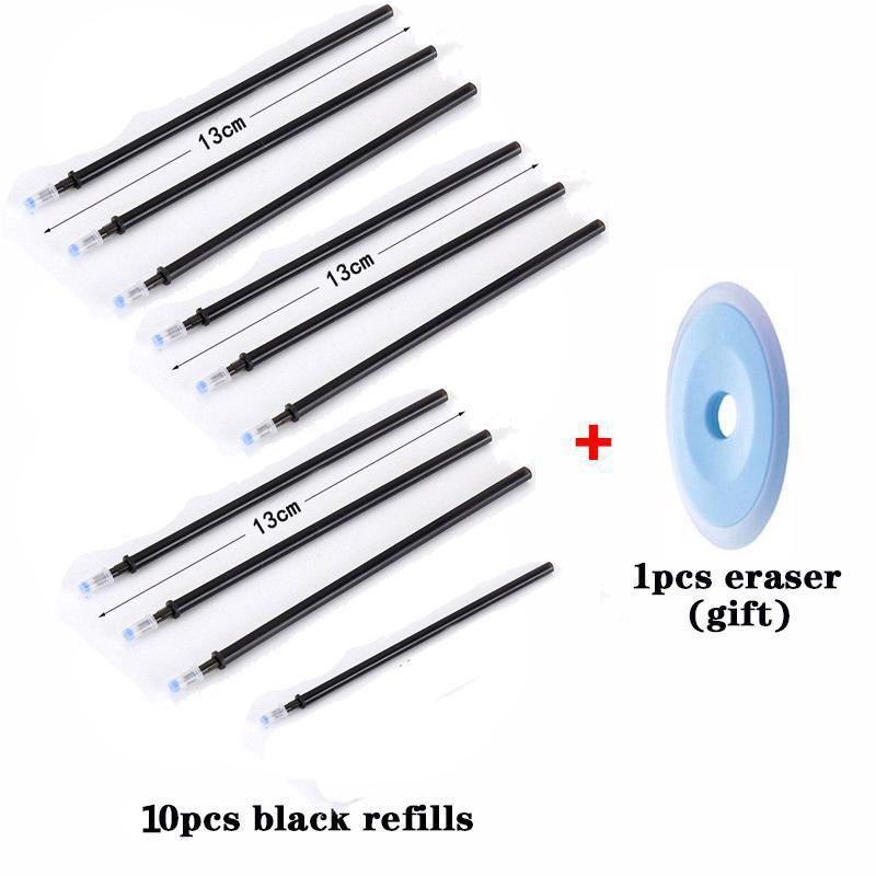 Erasable Refill Rod Magic Erasable კალამი სარეცხი სახელური 0.5მმ ლურჯი შავი მელნის გელი კალამი საკანცელარიო ნივთები
