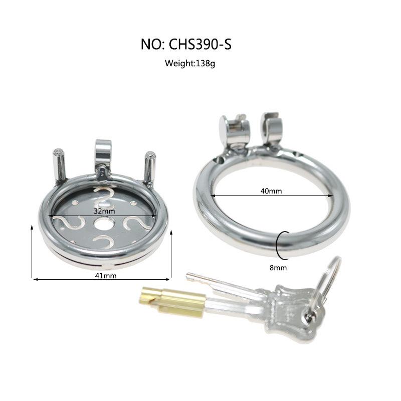 Stainless Steel Flat New Chastity Lock Chastity Cleaner Male Penis Cage Smsexy Sex Tool Lock Yang CB