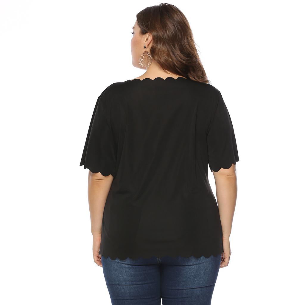 חולצת טריקו לנשים קיץ פלוס סייז נמר חולצת טריקו קז'ואל חולצות שרוולים קצרים