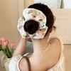 1pc high-end Korean strawberry grape and flower embroidery craft satin texture large elastic hair band for ladies