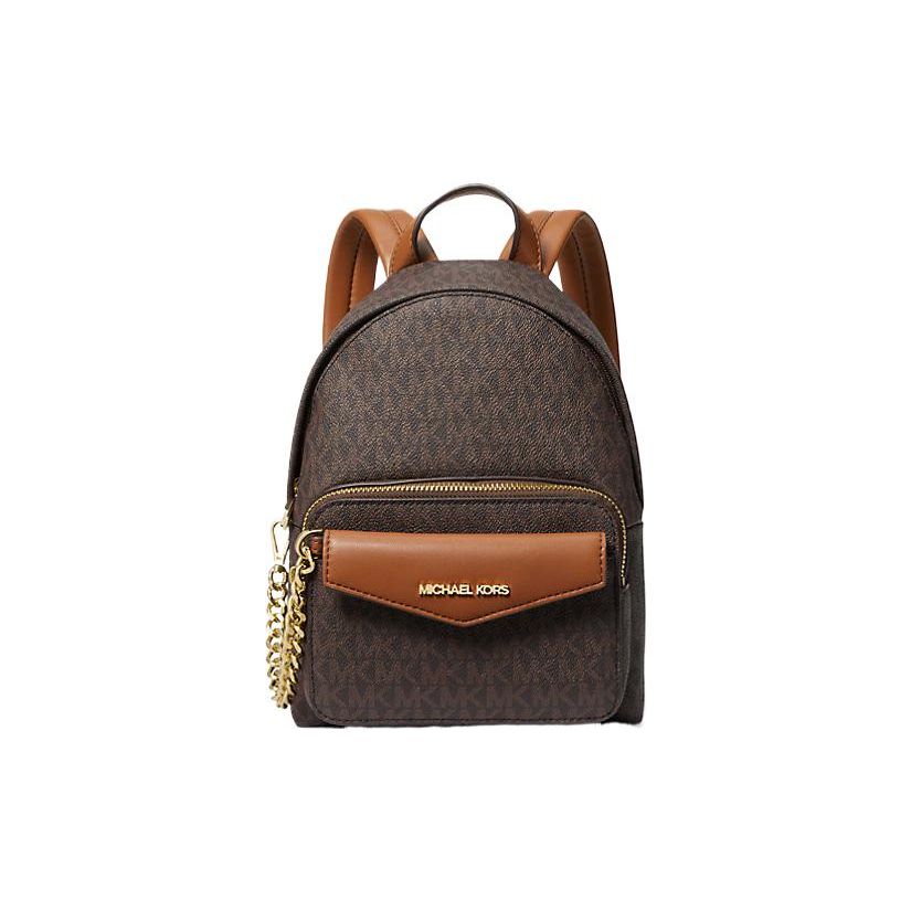 Michael Kors Maisie Classic Monogram Logo Zip Closure Commuter Backpack Women backpack Dark-Brown 35F3G5MB0B-BROWN Basic Set BagDust Bag 18280₽