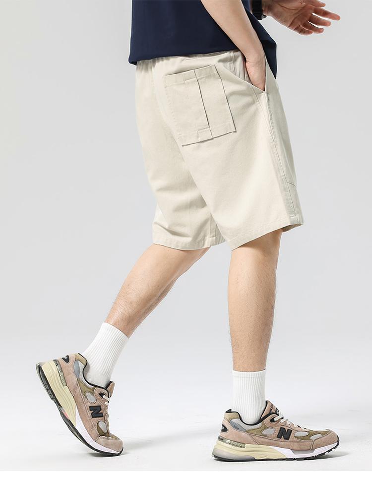 Lyocell Tencel Thin Edition: Retro Textured Work Pants Straight Leg Men's Casual Shorts