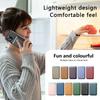 Phone Card Holder Suitable For Magsafe Magnetic Tape Adhesive Iron Ring Phone Case Universal PU Leather Wallet Bag