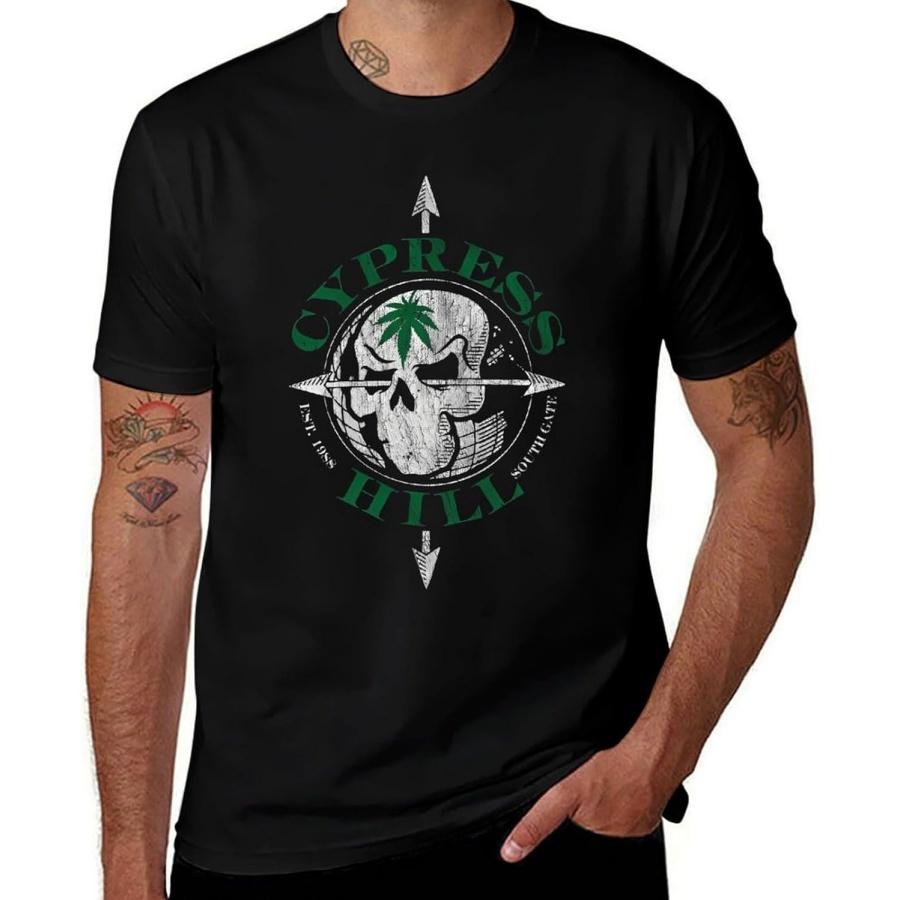 MAZHALAI Mens T-Shirts Cypress Hill Cotton Short Sleeve Crew Neck T Shirt(1) S