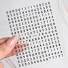 Live Digital Solid Color Simple Nail Sticker 3D Adhesive Digital Coding Sequence Diy Ladies Nail Art Sticker
