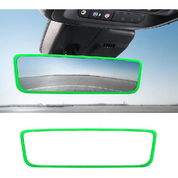 Car Rear View Mirror Protector Frame, Silicone Auto Rearview Edge Protection Cover Compatible with Model 3 Model Y, Interior Rear View Trim Frame