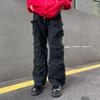 Men's Trendy American Retro Multi-Pocket Loose Straight Overalls