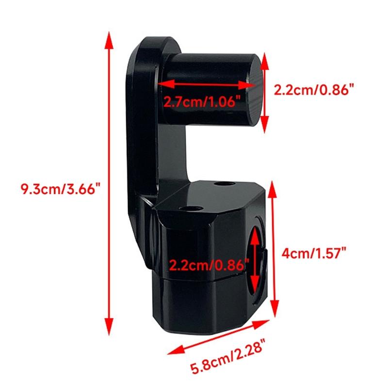 1 Pair Motorcycle Pivoting HandlebarRiser Aluminum Clamps for 22mm 25mm Handlebars Modified Accessories Black