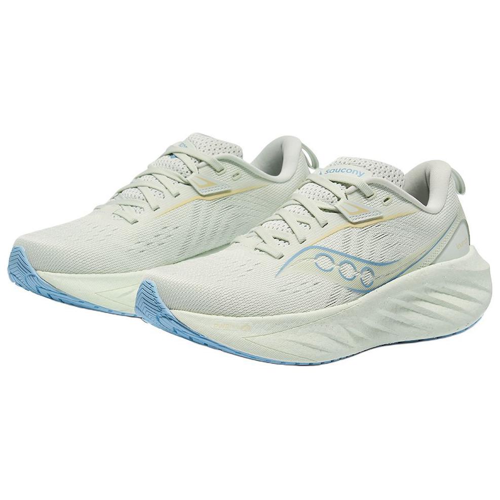 Saucony Triumph 22 Comfortable Soft Supportive Rebound Low-Top Training Long-Distance Running Shoes Women sneaker Light-Green S10964-605