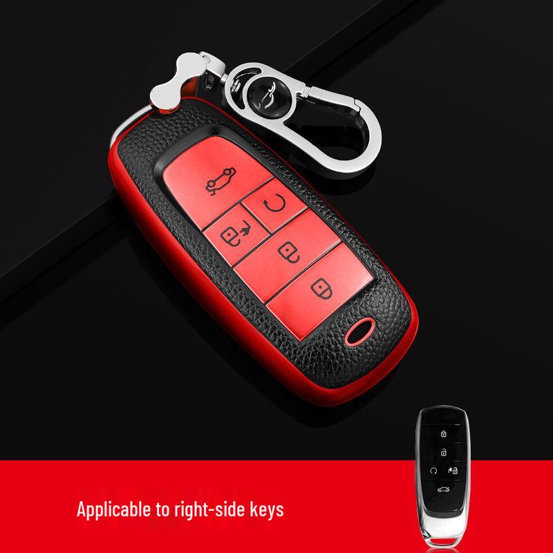Compatible Key Case for GAC Trumpchi Aion Models AIONS, AIONV, AIONY, AIONLX - Full Protection Shell with Buckle