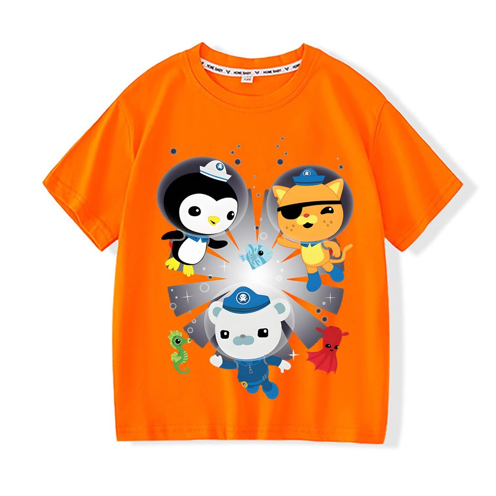 The Octonauts T-shirts High Quality Kawaii 100%Cotton Short Sleeve BoysGirls Children T Shirt Casual Graphic Printing Camisetas