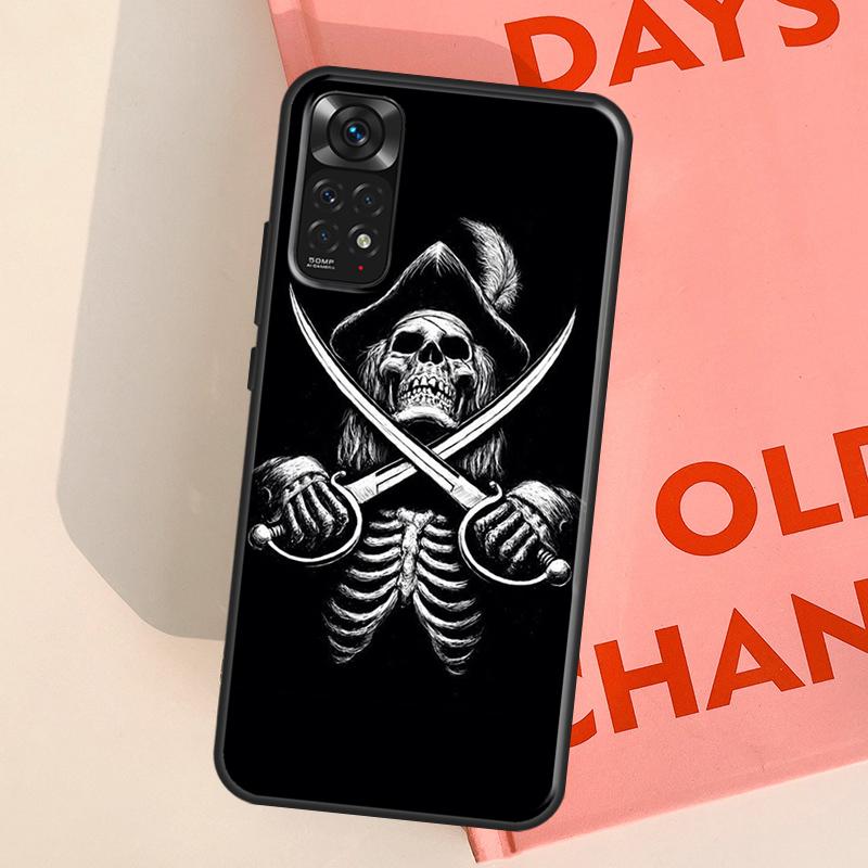 Pirate Skull Case For Redmi Note 12 11 Pro Cover For Redmi Note 10 9 8 Pro 9S 10S 11S 12S 9C 10C 12C