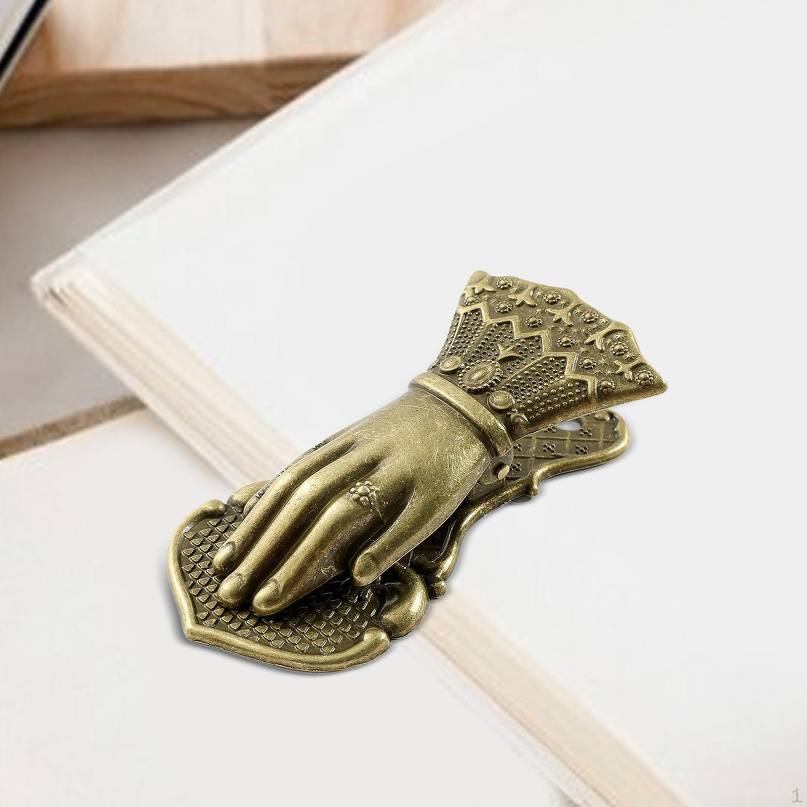 

Винтажный зажим для бумаги в форме руки, аксессуары для блокнотов, металлический зажим для страниц бронзовый