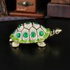 Light Luxury Enamel Color Diamond-encrusted Turtle Jewelry Box, Jewelry Storage Box, Magnetic Flip Cover, Dust-proof Jewelry Box, Home Ornament.
