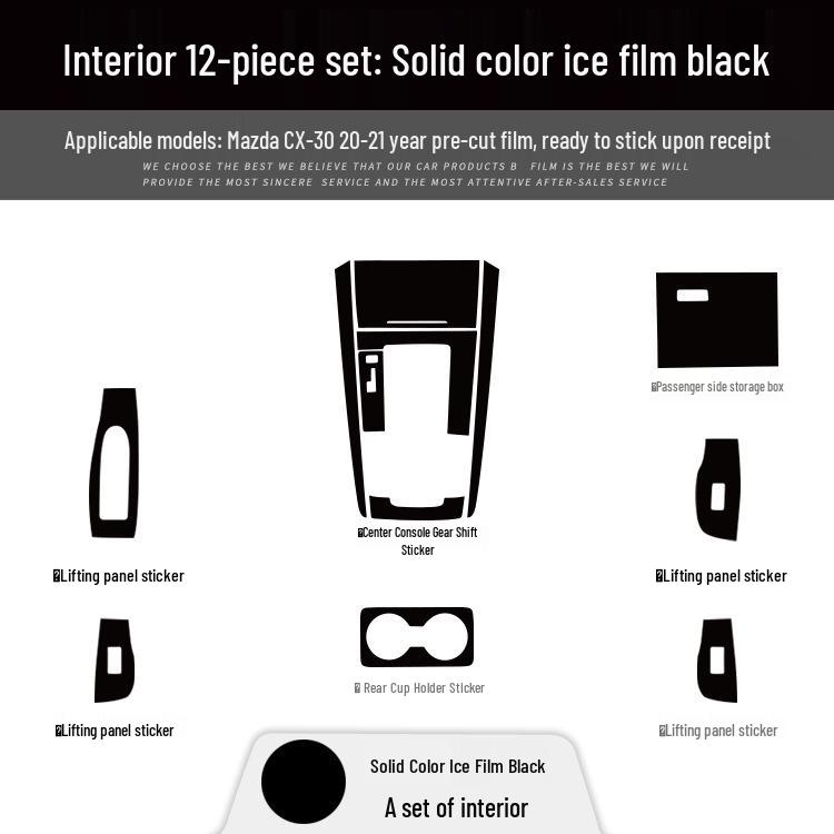 Mazda CX5/CX30 (17-21) Interior Carbon Fiber Sticker - Damage-Free Replacement